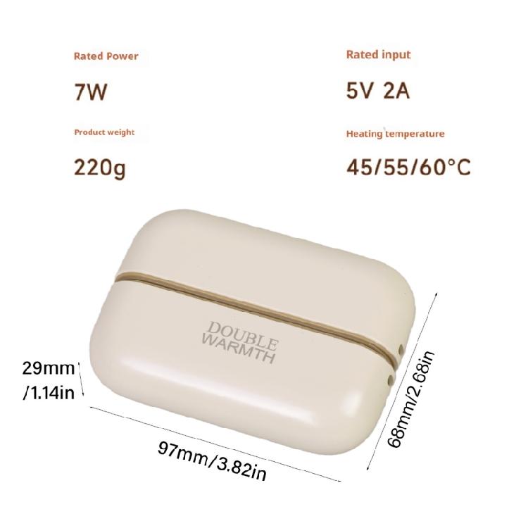 Split Design Magnetic Warmers for Winter Warmth ABS Ergonomic Grip USB Rechargeable Hand Warming Device for Cold Day