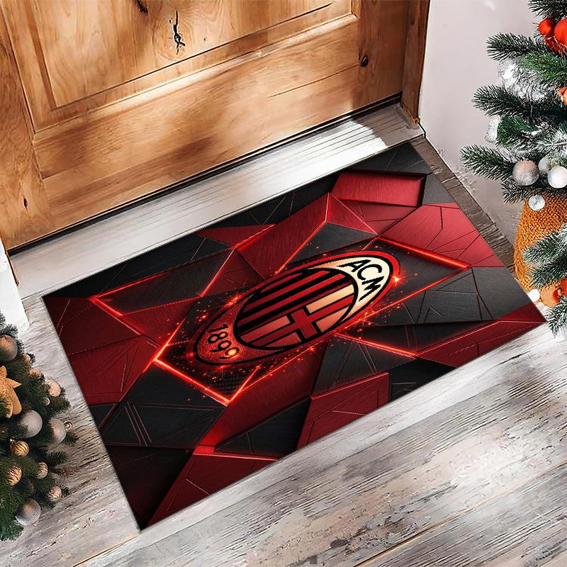 AC Milan Printed Flannel Area Rug Non Slip Soft Polyester Floor Carpet Indoor Decor Mat for Bedroom Living Room Sofa Game Room Home Decoration