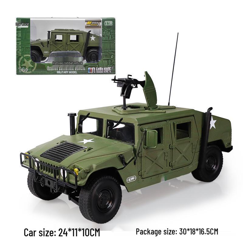 KDW Hummer H1 Military Combat Vehicle 1:18 Alloy Model