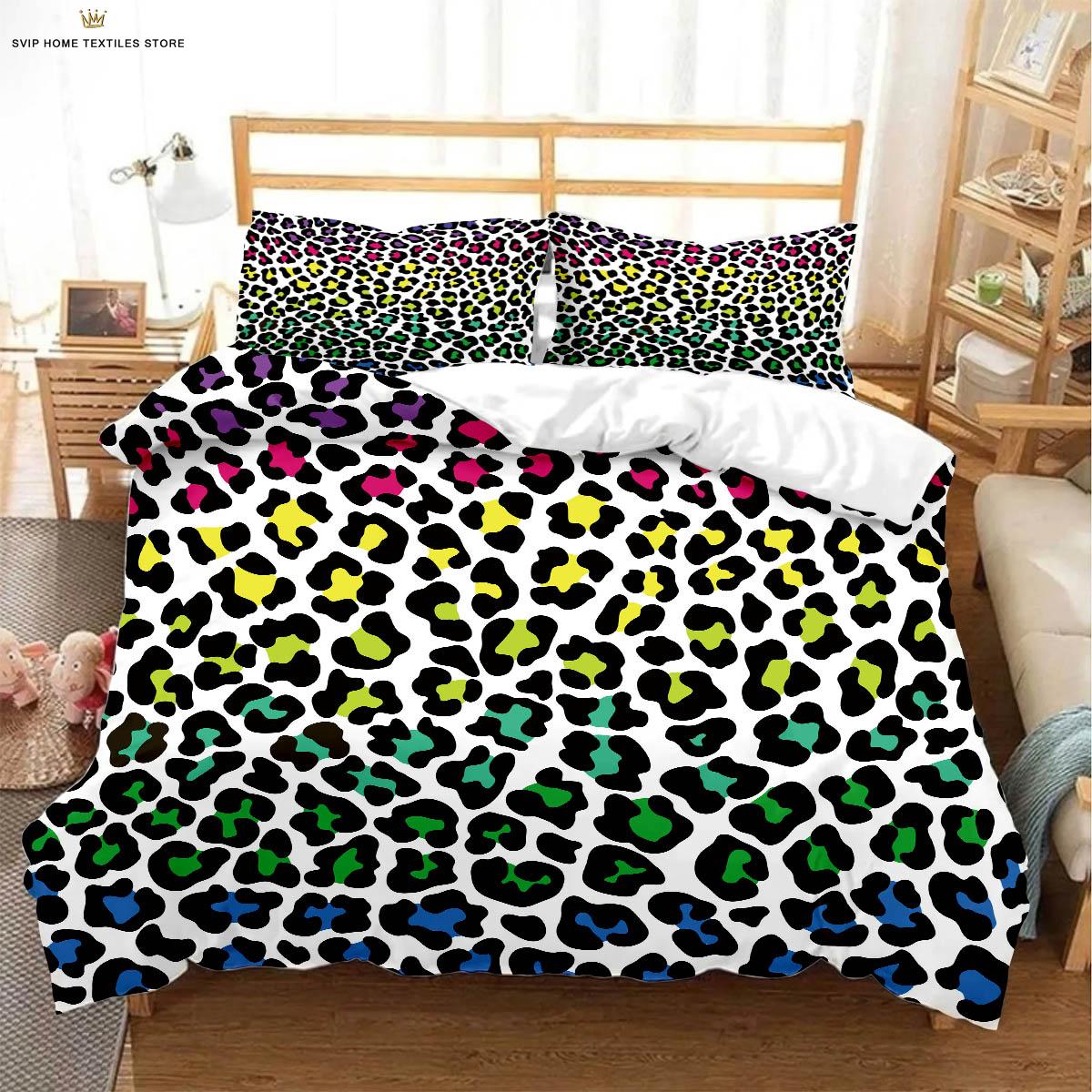 

Текстура животных леопардовый узор зебры 3D печать пододеяльник комплект постельного белья мягкий и удобный пододеяльник покрывало комплект EU 135x200cm 2PCS