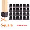 24 PCS Chair Leg Protectors for Hardwood Floors Thick Felt Pads Table Furniture Leg Cover Smooth Moving Chair Feet Caps Square