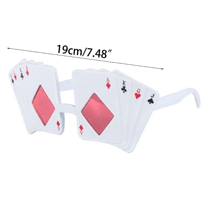 Lustige Geburtstagspoker-Themenbrillen Sonnenbrillen Persönlichkeit Abschlussfoto Kreative Pokerbrillen Spiel Partyzubehör