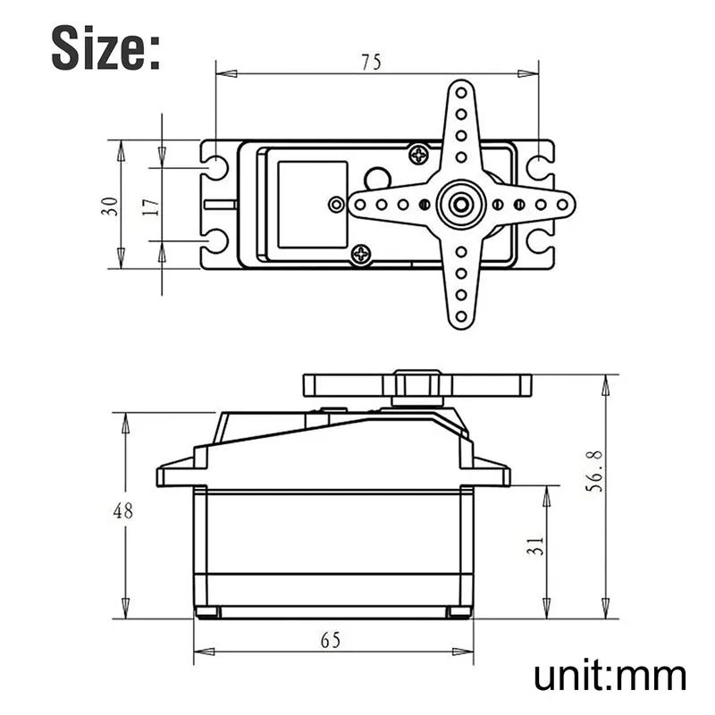 60/80/150/160KG DS5160 DS5180 DS51150 DS51160 Digital Metal Gear Robot RC 1/5 Servo Waterproof High Torque IP67 18T Servos Arm