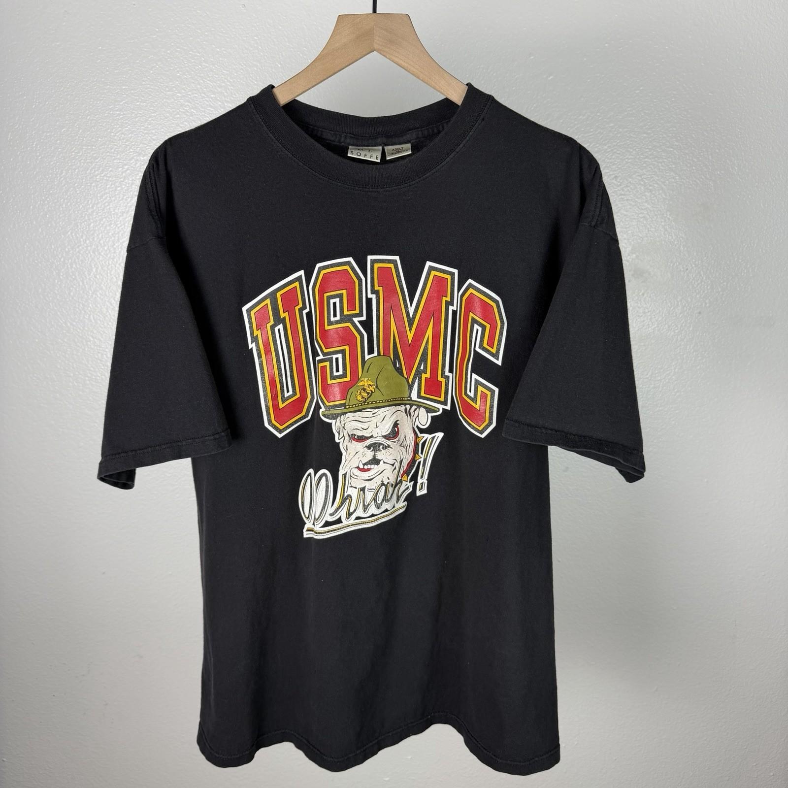Vintage USMC United States Marine Corps T Shirt Bulldog Logo Made In USA Size XL Unisex T-Shirt XXXL