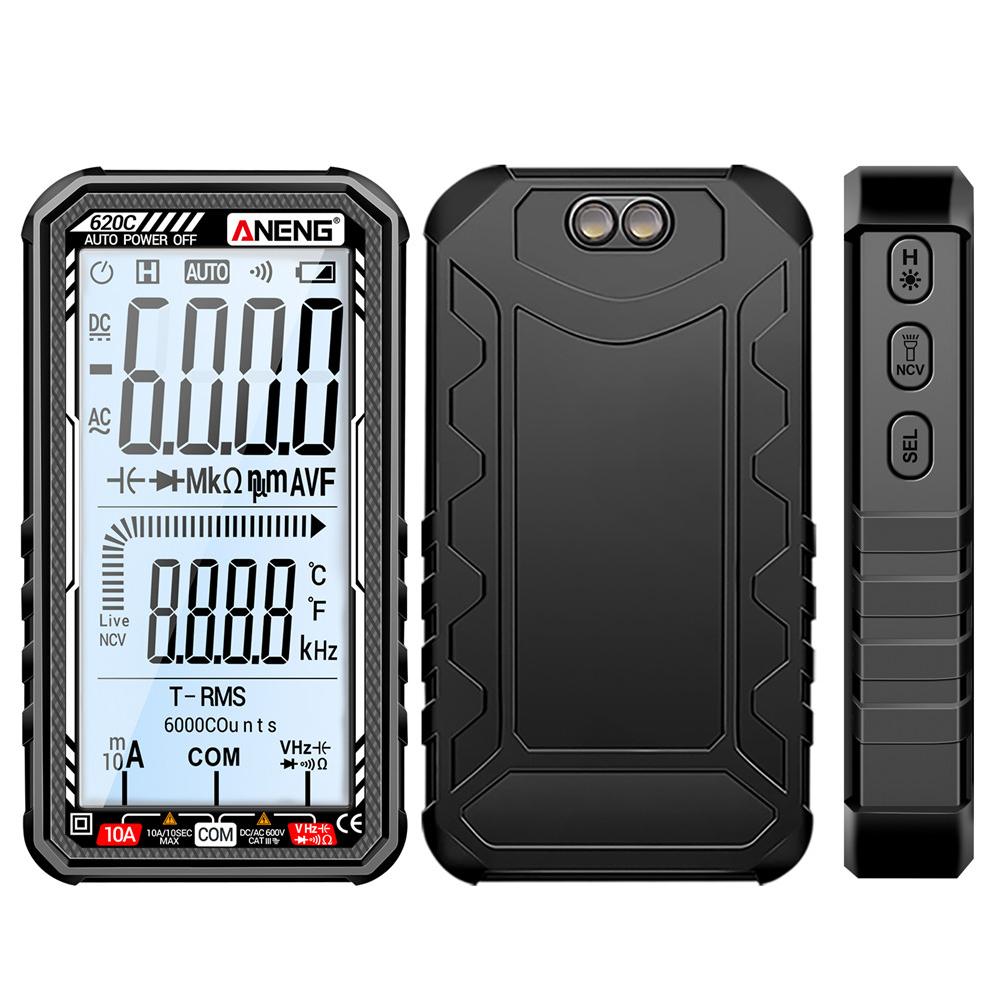 Digital Smart Multimeter 6000 Counts Transistor Tester AC/DC Ammeter Voltmeter Ohm Diode Multimeter Electrical Capacitance Meter