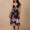 Women's Spaghetti Strap Backless Bow Loose Casual Beach Holiday Dress Sundress