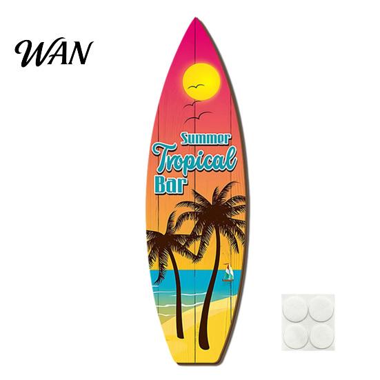 Wasserdichtes Holzschild Hawaiianisches Surfbrett Wandkunst, Tropisches Stranddekor Schild, Sommer Aloha Thema Hängendes Schild Langlebig für Wohnzimmer Kinder