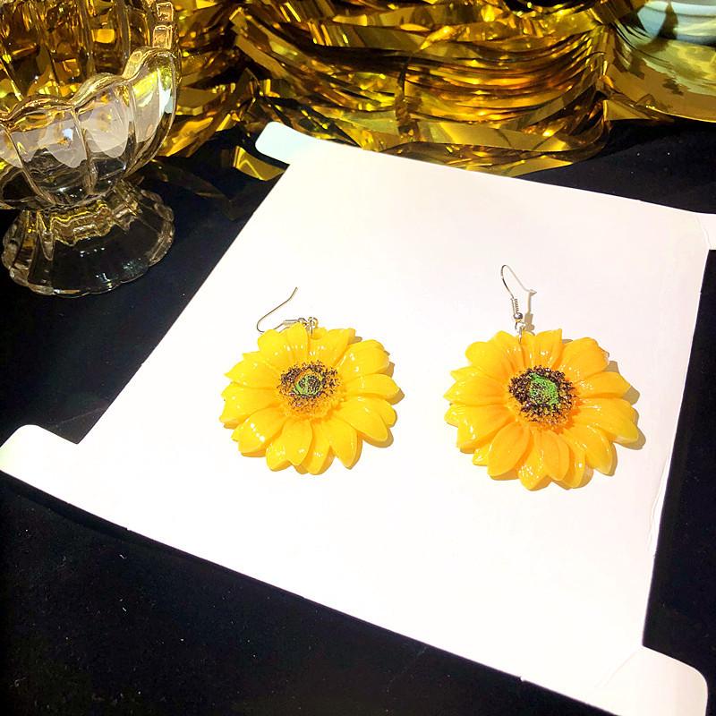 Sunflower Long Earrings - Summer Holiday Style