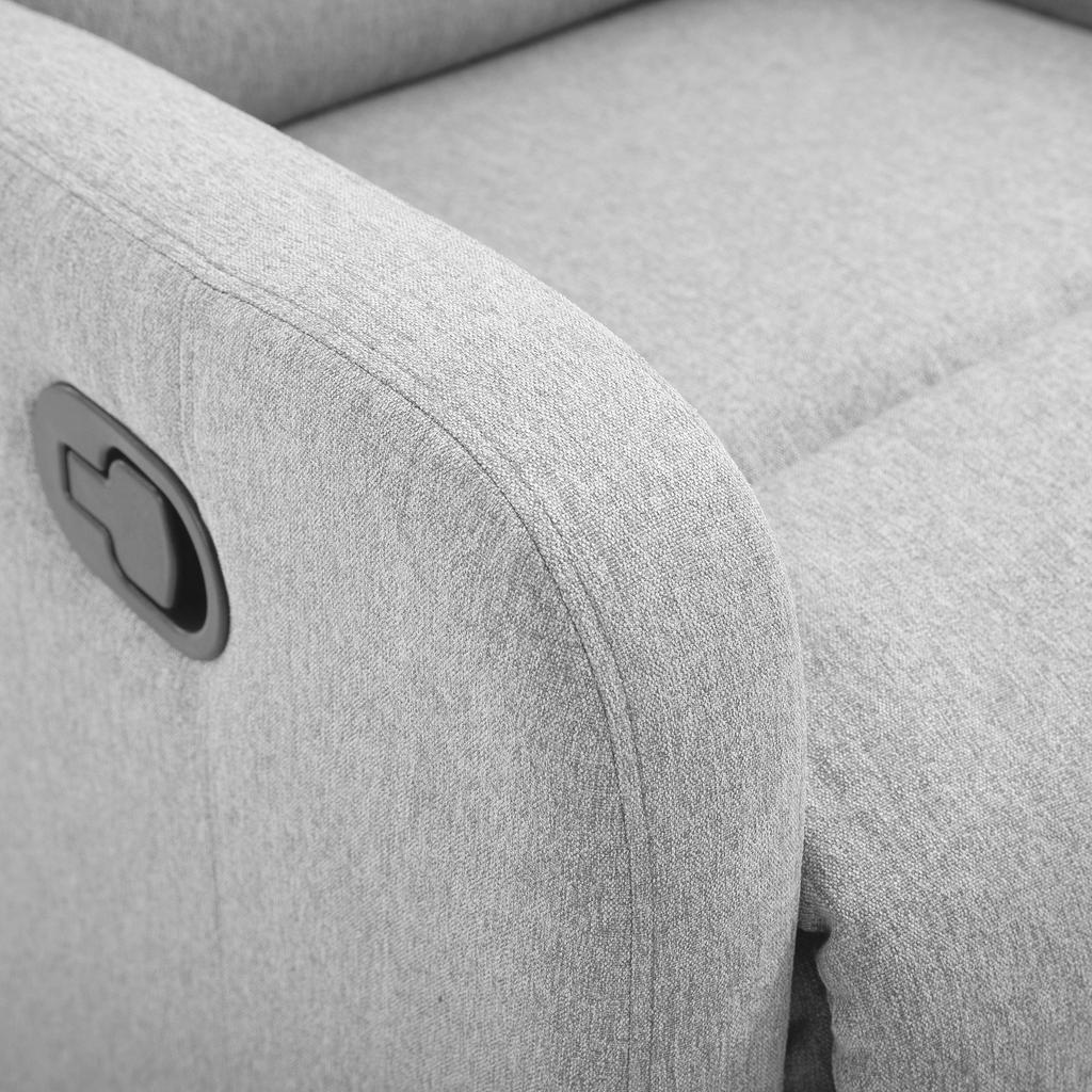 Reclining Relax Armchair Up To 168 Degrees With Footrest 67x83x107 Cm Gray