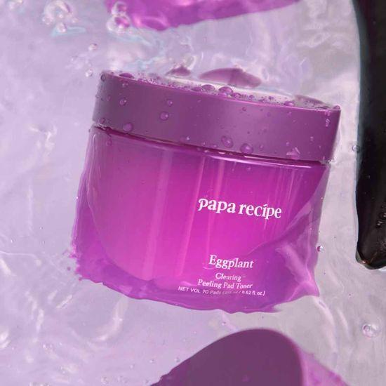 Papa Recipe Eggplant Clearing Moisture Exfoliating Peeling Pad Toner 70 Sheets