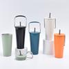 Double Stainless Steel Straw Thermos Cup,American Vacuum,Heat Lock,Cold,Home, Outdoor,Car Sports,Portable Water Bottle,600ml