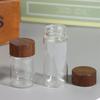 Mini Glass Bottles Airtight Jars for Kitchen Storage Coffee Beans Spices Candy Refillable Portable for Camping Picnic Office