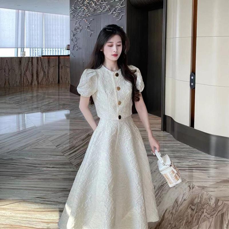 Summer 2026 Rich Girl Two-Piece: White Top & High-Waisted Skirt Dress