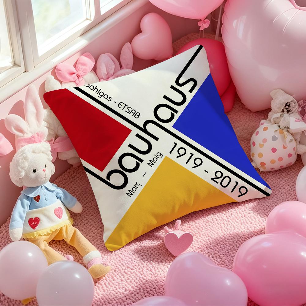 B-Bauhaus Designs Famous Cushion Cover Pattern Printed Pillowcase for Living Room Sofa Cushion Cover & Bedroom Decor