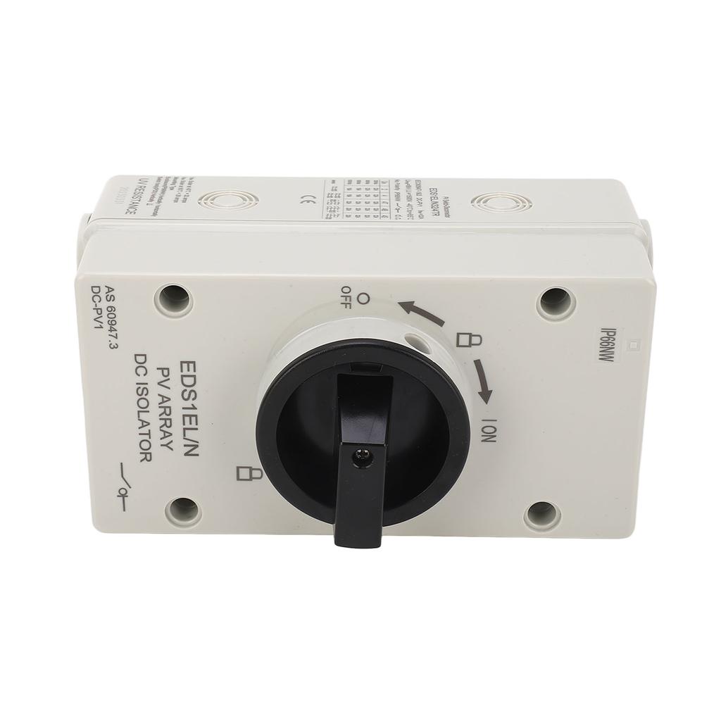 PV DC Isolator Switch 32A IP66 Waterproof Flame Retardant Photovoltaic Quick Disconnect Switch 1000V
