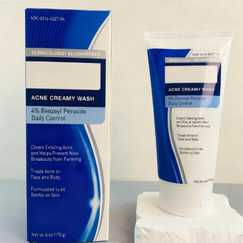 Acne Face & Body Wash with Salicylic Acid, Oil-Free Deep Cleanser for Clogged Pores, Gentle Daily Exfoliating Cleanser for Oily & Acne-Prone Skin