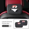 UNYDV1 For Volkswagen VW Silicone Car Paper Towel Box Dustproof Tissue Storage Bag Tiguan CC Jetta Polo Golf 4 5 6 Passat B5 B6 B7 CC