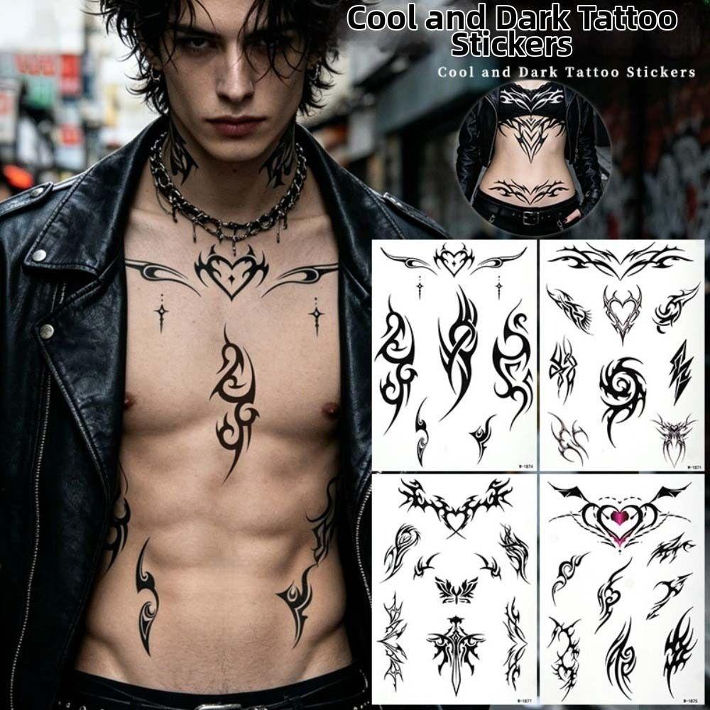 Y2k Spicy Girl Body Art Sticker Totem Butterfly Temporary Tattoo Leg/ Arm/ Hand/Foot