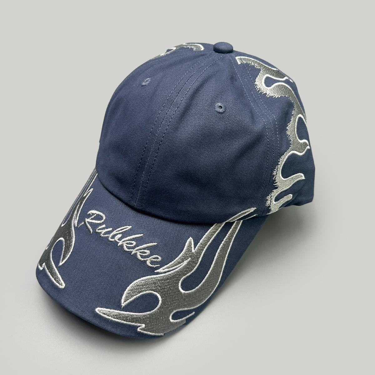 

Embroidered Double Flame Letters Baseball Hats American New Men Women Sunshade Personal Versatile Hip-hop Fashion Peaked Caps 52-60CM