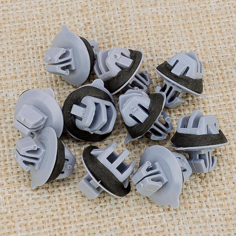 50pcs/set Car Fender Flare Exterior Side Door Moulding Clips Retainer Fastener Fit for Toyota Grey