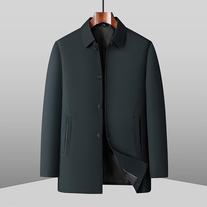 Мужская ветровка большого размера средней длины с лацканами 4XL