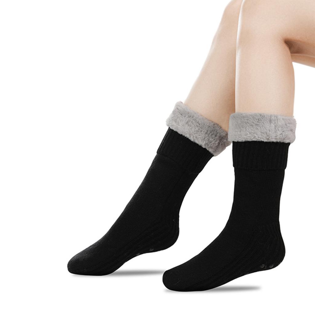 Flauschige Socken für Frauen Mädchen - Winter Warme Schlaf Plüsch Bequeme Hausschuhe Socken