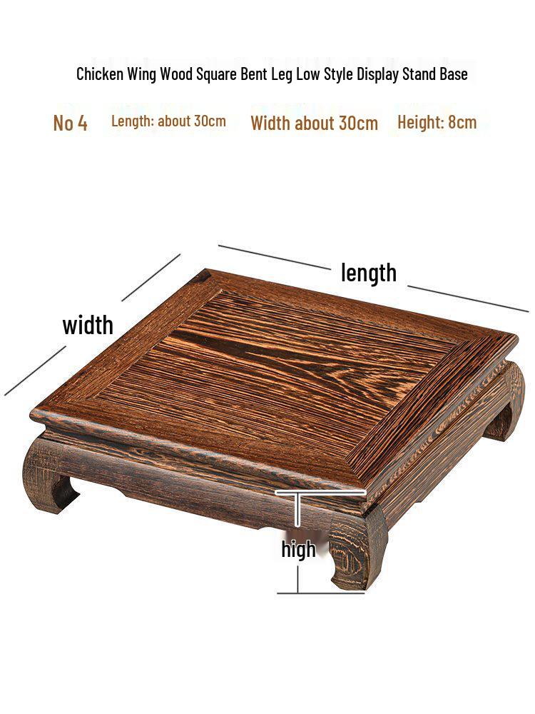 Holzsockel für Vase, Bonsai, Buddha-Statue oder Teekanne