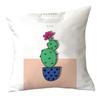 Office Chair Cushion Home Pillow Case Ins Plush Printed Pillow Case Green Plant Nordic Style Pillow