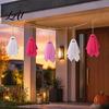 Sweet Pink Halloween Atmosphere Ghost Hanging Decor Pastel White Soft Decorations Fabric Ornaments Cute Spooky Party Home Decor Aesthetic