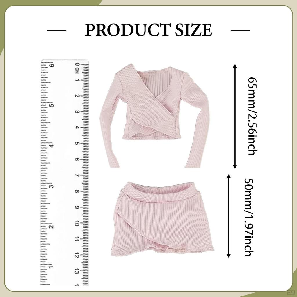 1:6 Female Crop Tops Action Figure Clothes Fashion Handmade Cosplay Long Sleeve Top for 12''