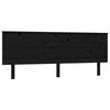 VidaXL Headboard Black 204x6x82.5 Cm Solid Pine Wood 819194
