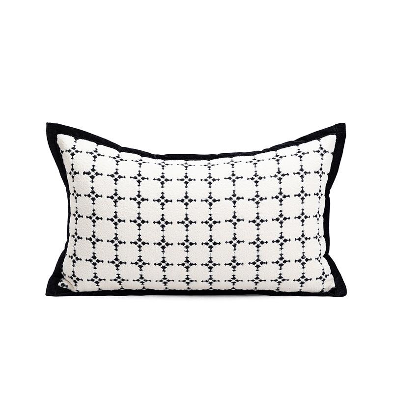 Nordic light luxury pillowcase, green oil painting style, living room, No Filling