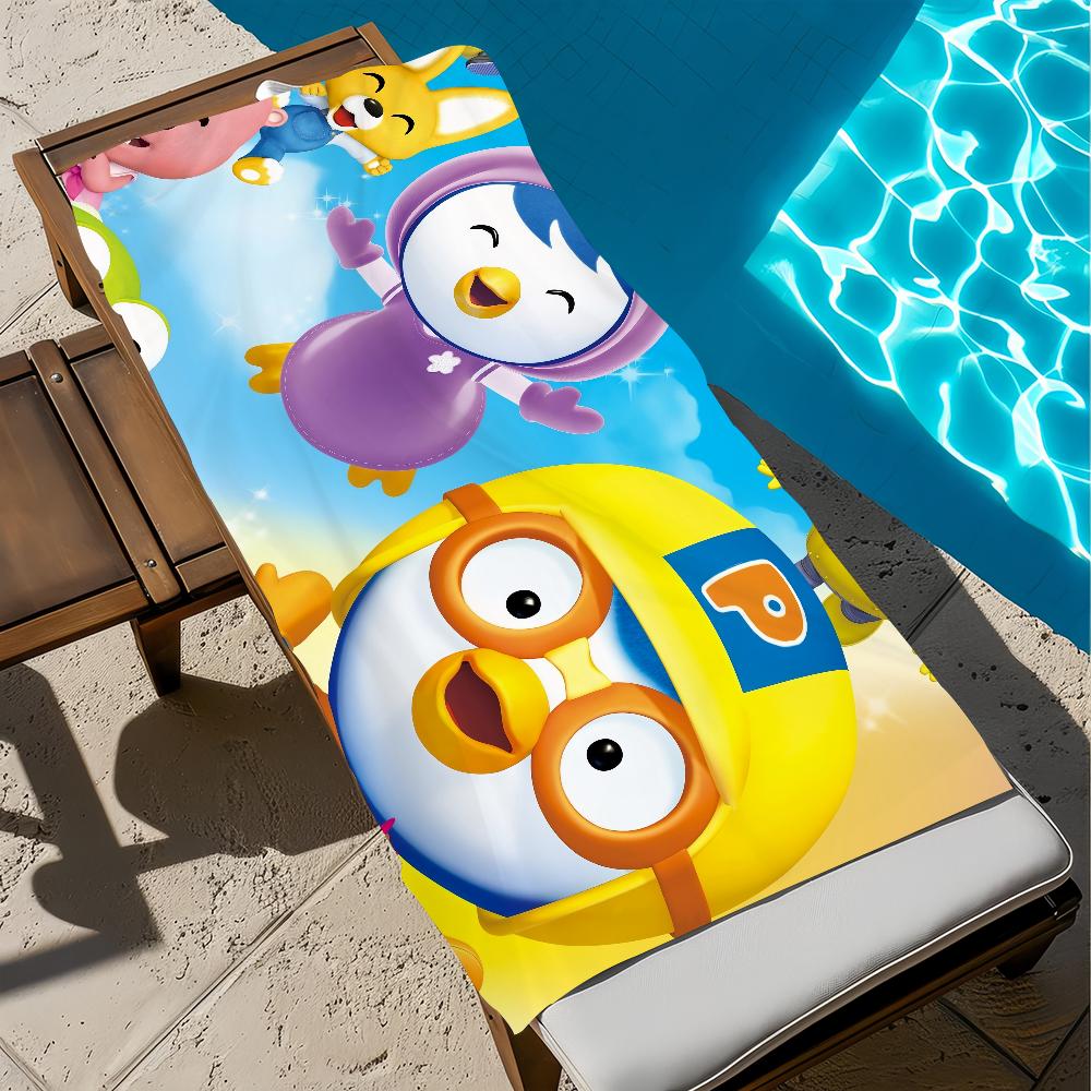 Cartoon Niedlich P-Pororoes-S Pinguin Handtuch Weich Pool Geschenk Für Reise Fitnessstudio Dusche Camping Schnell Trocknend Sport Großes Strandhandtuch