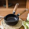 Telssida Cast Iron Mini Frying Pan, Egg Pan, Hot Oil Pan, Oil Splash Pan, Small Iron Pot, Dumpling Pan, Sautéing Pan, Flat Bottom Pa