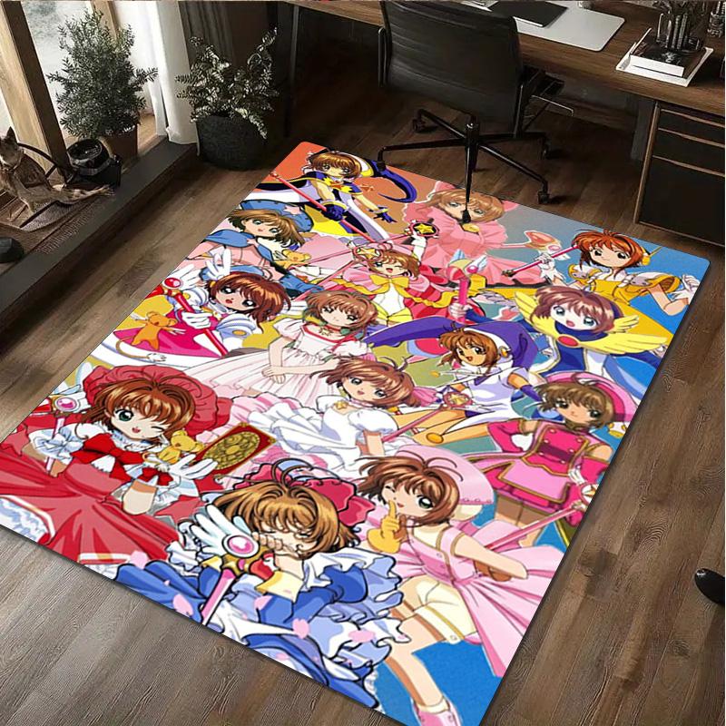 Anime Characters Sakura Kinomoto Carpet Carpet Office Decorative Carpet For Living Room Bedroom Door Mat Floor Rug Computer Chair Area Rug