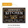12x8 Inch Customizable Name Metal Sign Humorous Wall Plaque Home Kitchen Decor Gift