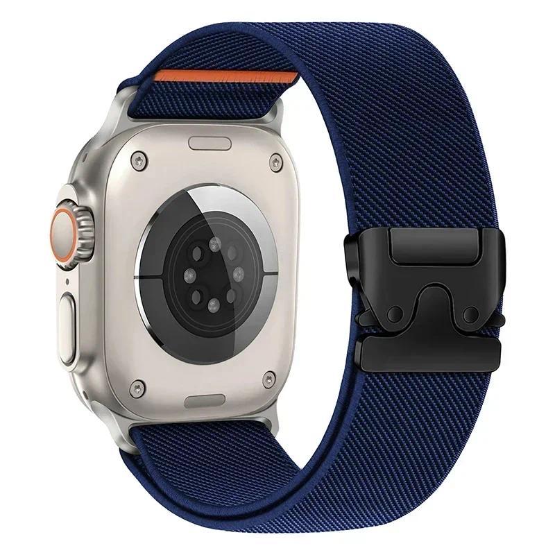 

Parachute Straps For Apple Watch ultra 3 2 Band 49mm 45mm 46mm 44mm 42mm 40mm 41mm correa Bracelet for IWatch 11 10 9 8 7 6 3 SE 44mm 45mm 49mm midnight синього кольору