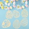40 Pieces Wooden Easter Egg Ornaments For Diy Crafts, Painting And Home Decoration, Perfect Easter Gifts And Holiday Decorations