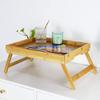 WKWKER Bamboo Folding Bedside Tray Low Chabudai Drafting Computer Desk Tray Table, Table, Table, Table, (Natural)