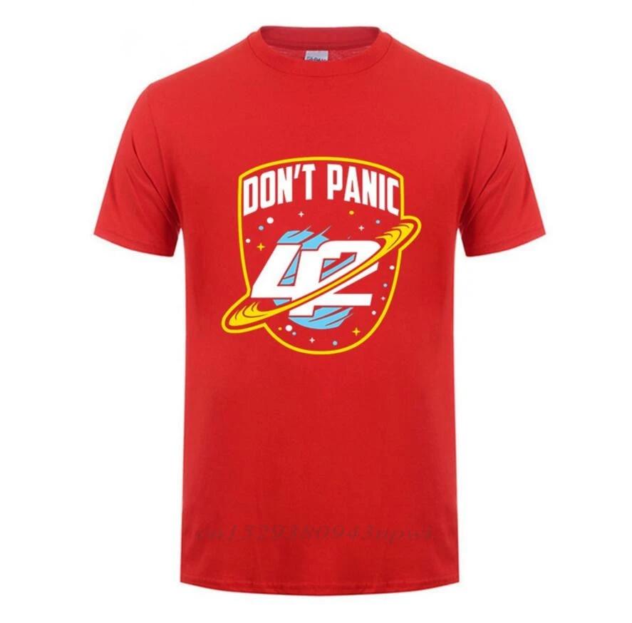 2024 Fashion Custom T shirt dont panic sci-fi 42 Hitchhiker Guide To The Galaxy T-shirt Retro Science Guide Tshirt camiseta