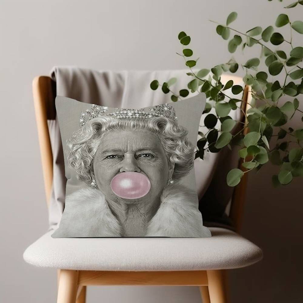 Funny Victorian Queen Pillow Cushion Cover Pillowcase Living Room Sofa Home Decor Customized