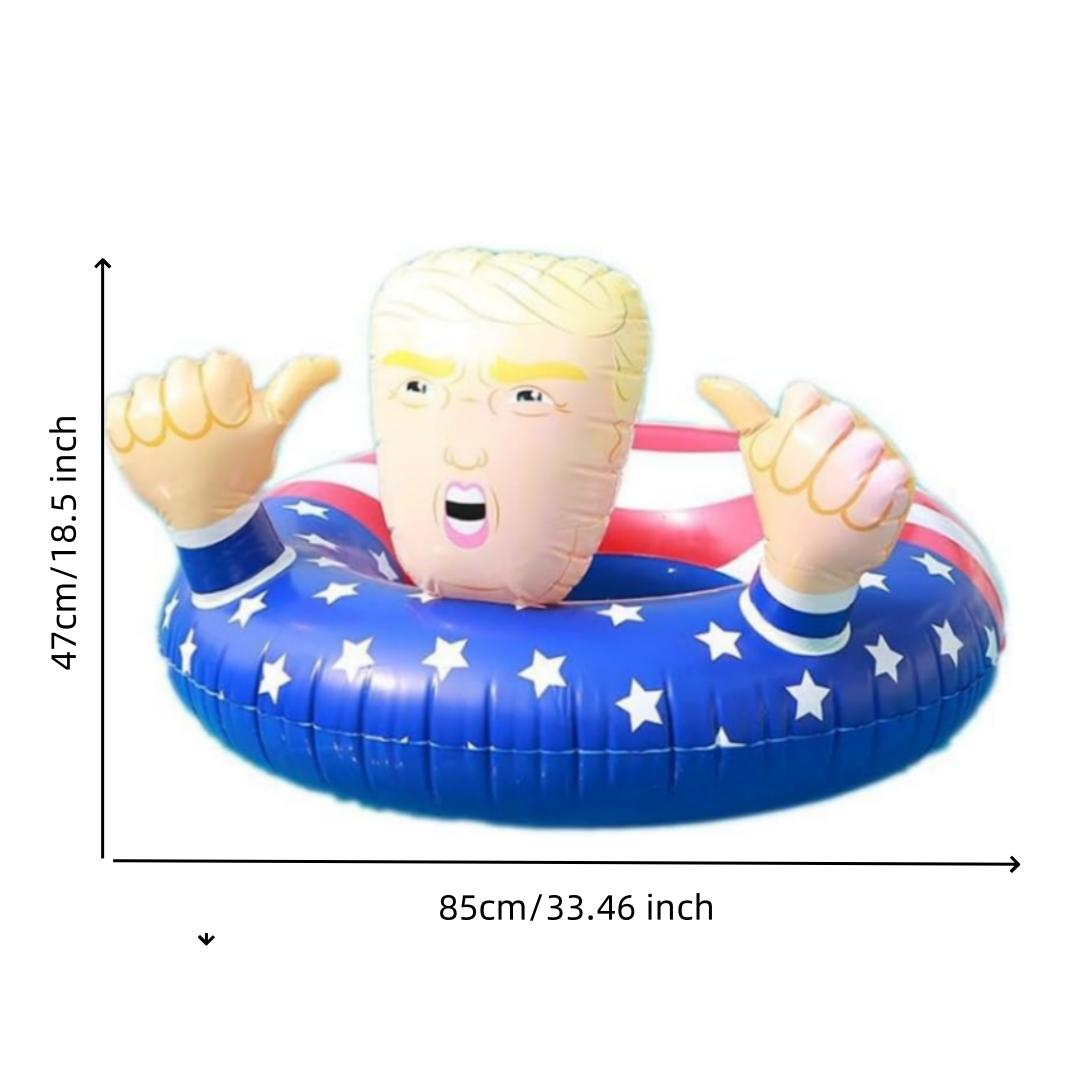 

1 шт., Плавательный круг, Креативный, Пародийный плавучий шезлонг для воды, Плавательный круг с американским флагом, Красный, Синий, Желтый, Летняя вечеринка у бассейна, Инструменты для плавания Pack of 1 синий