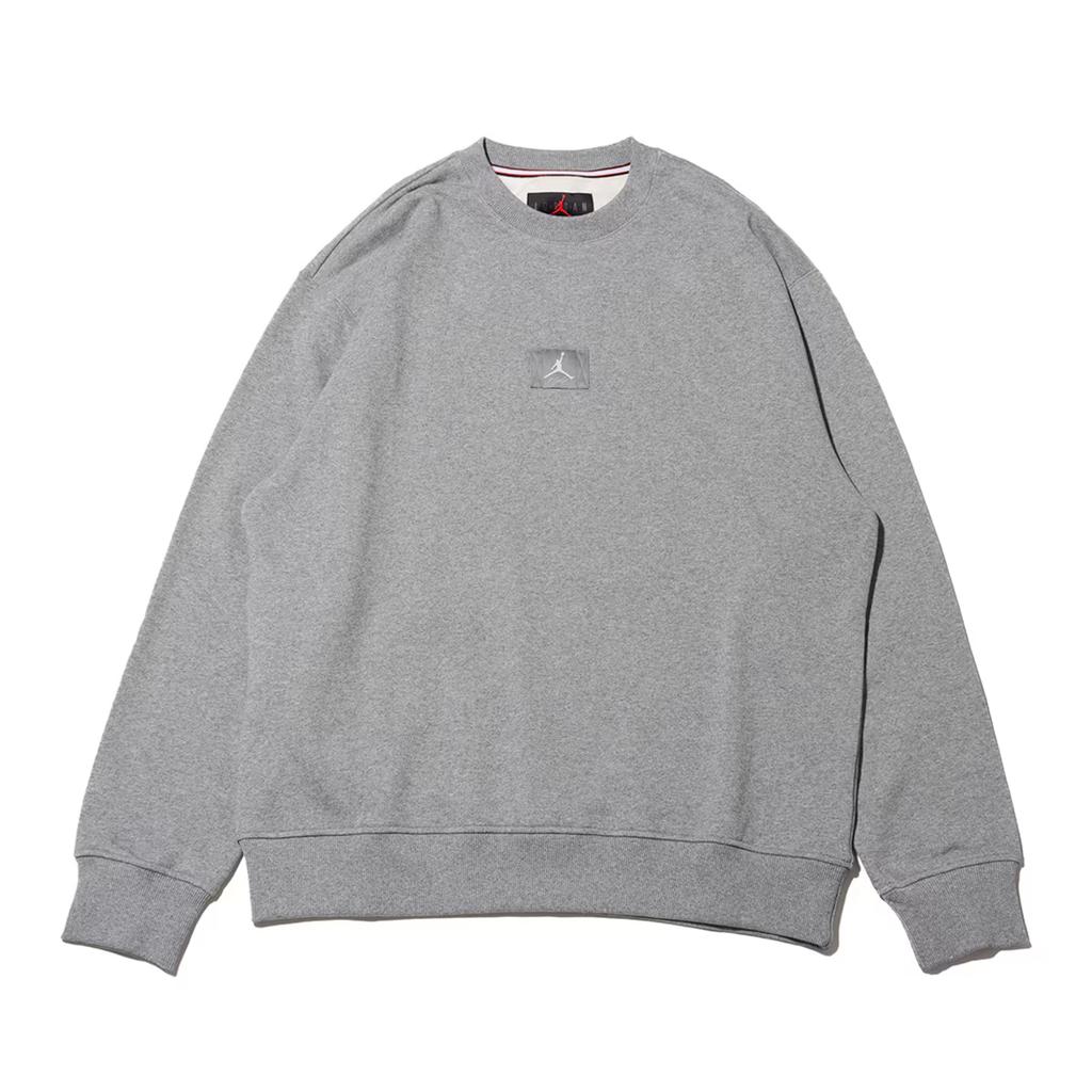 Jordan Flight Fleece Crewneck Sports Comfortable Soft Long Sleeve Sweatshirt Men sweatshirt Carbon FV7259-091