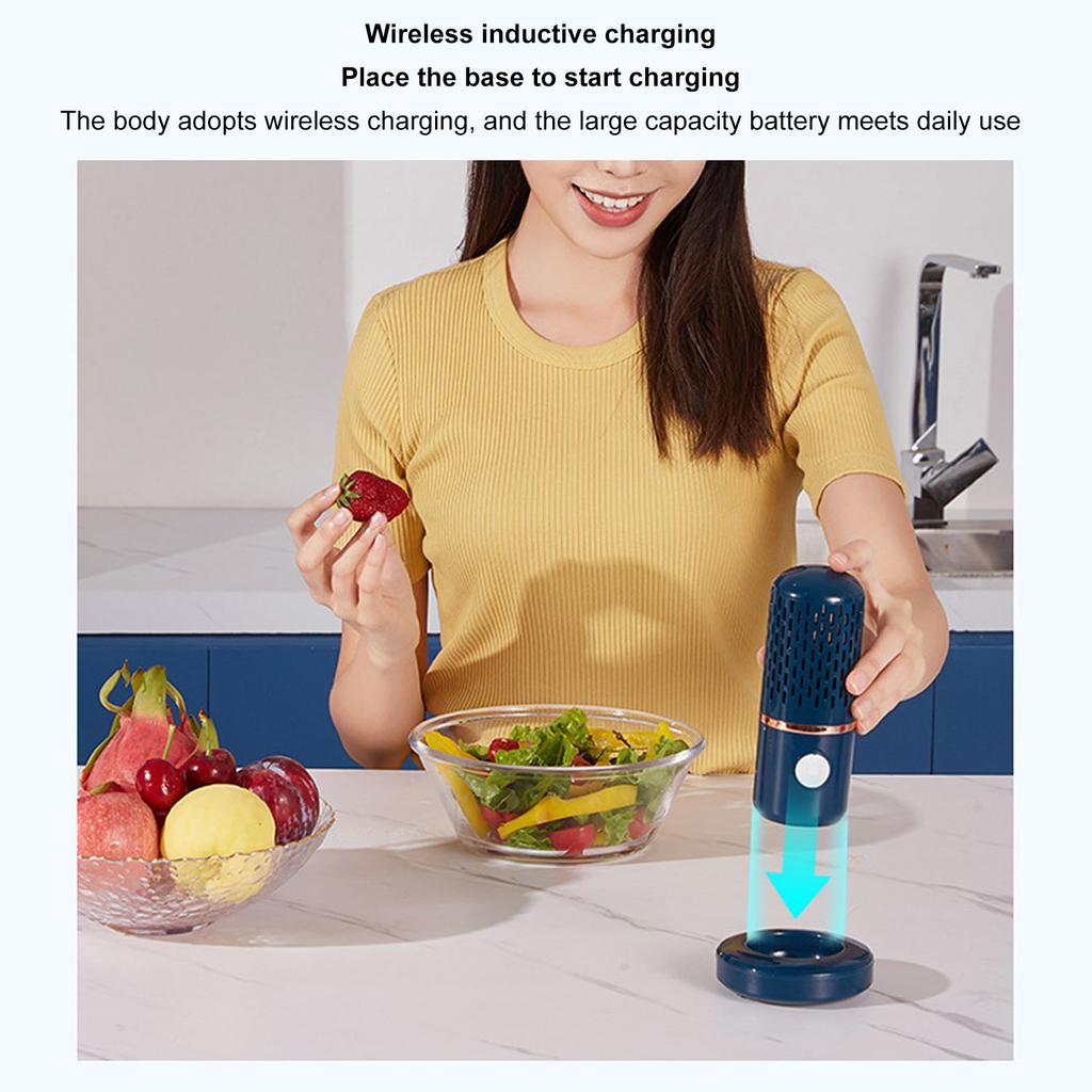Vegetable Washing Machine Multifunction Wireless USB Charging Auto Capsule Fruit Purifier for Kitchen