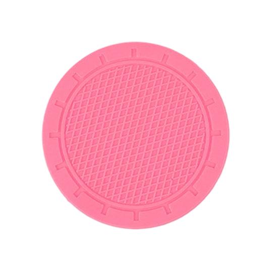 Car Coasters Anti Slip PVC Cup Holder Insert Mats 2.76" Diameter Compact Cup Holders Universal Car Interior Vehicle Accessories