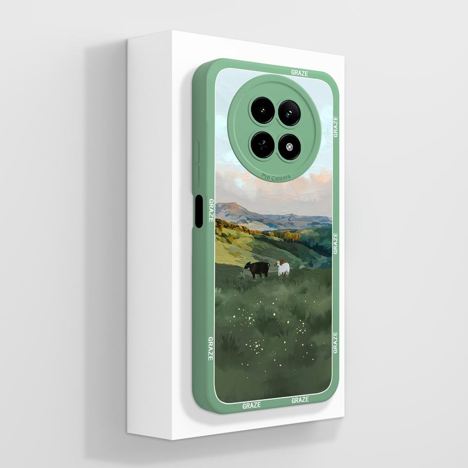 Matte Hülle für OPPO Realme 12 11 Pro Plus 12Lite 12X 11X Hülle Niedliche Mode Welpe Handy Tasche Weiches Flüssigsilikon Stoßfester Bumper für OPPO Hülle Capa