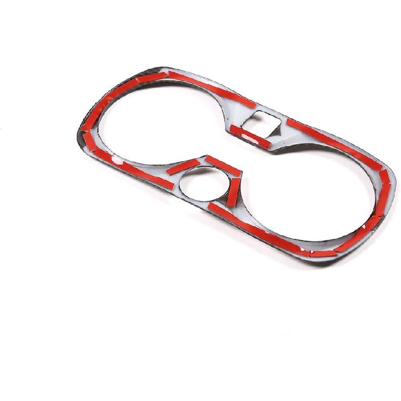 Carbon Fiber Style ABS Chrome Car Central Control Cup Holder Frame Cover Trim for BMW 3 Series G20 G28 325li 2019 2020