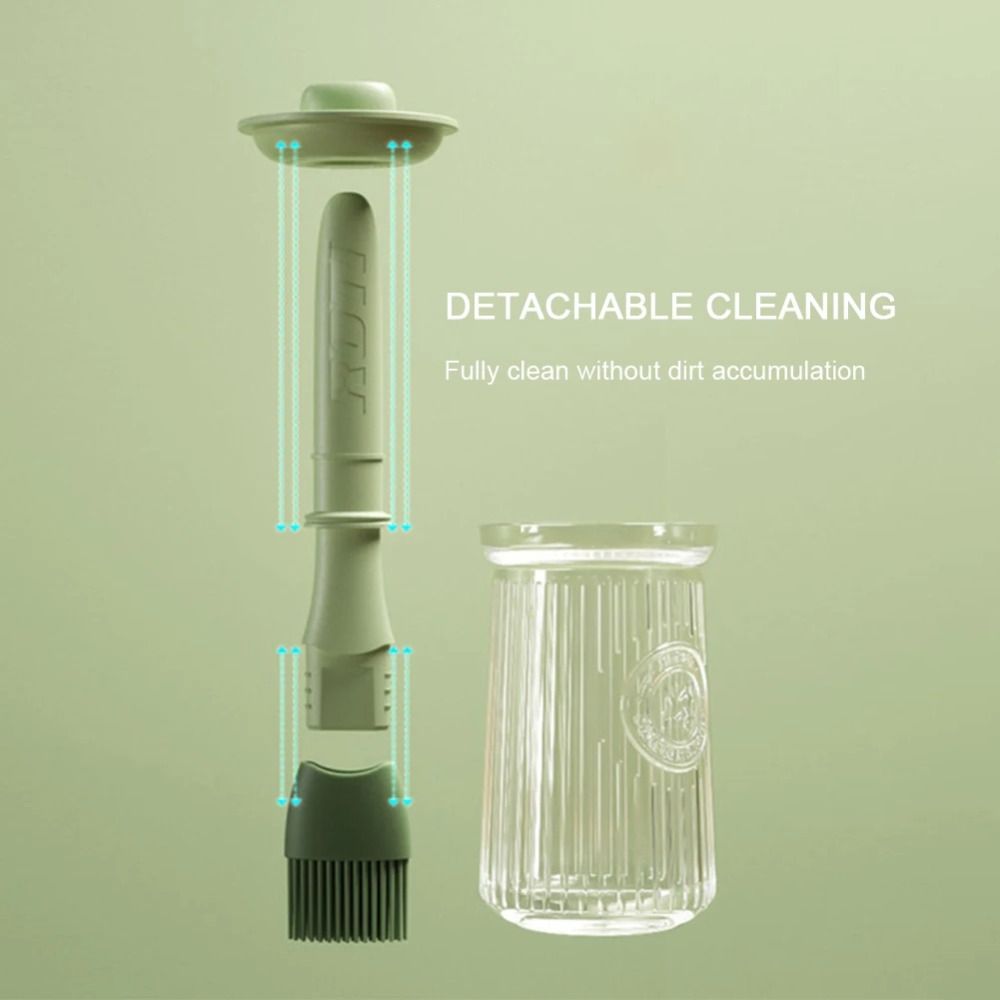 Hitzebeständige BBQ Öl-Bürste Silikon Ölspender Flasche mit Pinsel Barbecue