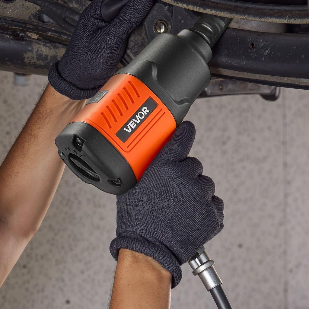 Air Impact Wrench, 1/2" Drive Pneumatic Impact Wrench Up To 1490N.m Reverse Torque, 7500RPM 4-Speed Adjustable & Lightweight Pneumatic Gun for Auto
