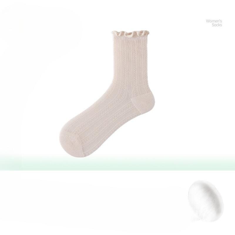 

Silk Stockings for Children in Summer Light Style, White, Cool Feeling, Ballet Style, Pile-like Leg Warmers, Lace Mid-calf Socks 1 pair світло-рожевий колір
